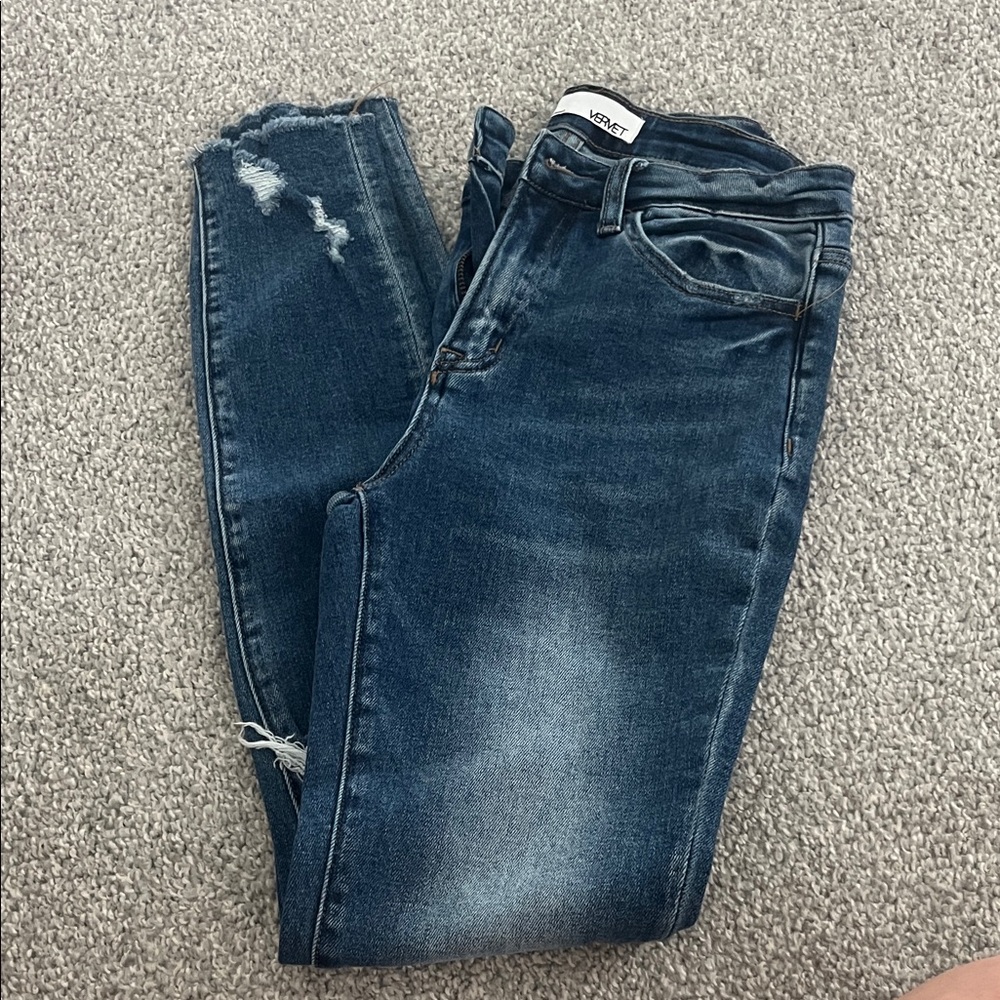 Vervet Women's Dark Blue Skinny Jeans